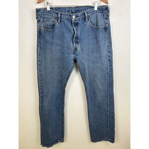 Levi's 501 Button Fly Jeans Medium Wash Men's Size 36x31 Classic Fit